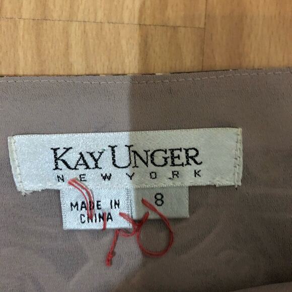 Kay Unger Silk A-Line Skirt Size 8 - Picture 5 of 7